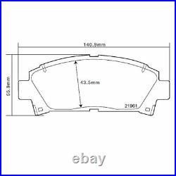 07b31424 Front Pads For Avensis Estate (t22) 2.0 D-4d (cdt220) 81kw 10/99-02/03
