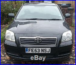 2003 53 Reg Toyota Avensis T3-s D-4d Black Damaged Spares Or Repairs Export