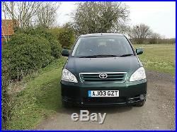 2003 TOYOTA AVENSIS VERSO 2.0 D-4D GS 7 SEAT FULL TOYOTA HISTORY ONE OWNER