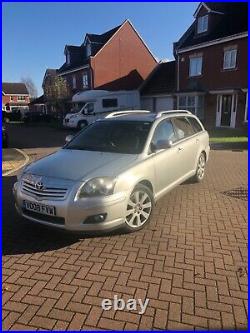 2008 08 Toyota Avensis Tr D4d 2.0 Diesel Estate 6 Speed Silver Sat Nav Fsh