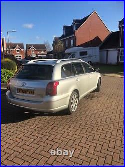 2008 08 Toyota Avensis Tr D4d 2.0 Diesel Estate 6 Speed Silver Sat Nav Fsh