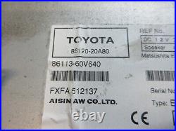 2010 Toyota Avensis 2.0 D-4d Tr 4dr Mk3 1ad-ftv Sat Nav Navigation 86120-20a80