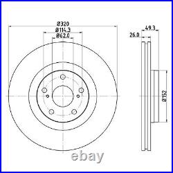 2x Brake Discs Vented For Toyota Avensis T27 2.0 D-4D Mintex Front 4351205090