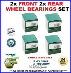 2x Front 2x Rear WHEEL BEARINGS for TOYOTA AVENSIS Liftback 2.0 D4D 1999-2003
