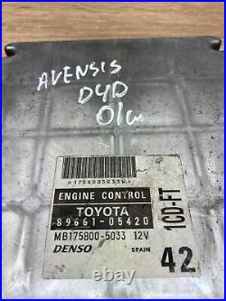 89661 05420 89741 05041 Toyota Avensis D4D Motor ECU Engine Module Unit 89780 05