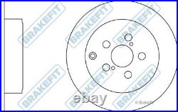 APEC Rear Pair of Brake Discs for Toyota Avensis D-4D 2.0 Apr 2003 to Apr 2008