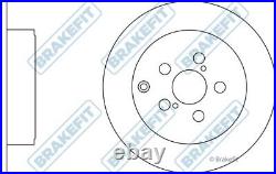 APEC Rear Pair of Brake Discs for Toyota Avensis D-4D 2.0 Mar 2006 to Mar 2008