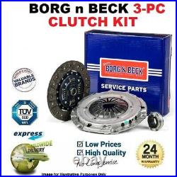 BORG n BECK 3PC CLUTCH KIT for TOYOTA AVENSIS Saloon 2.0 D4D 2003-2008