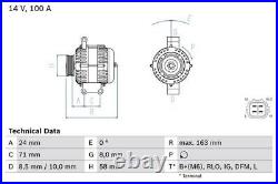 BOSCH Alternator for Toyota Avensis D-4D 150 2ADFTV 2.2 (11/2008-11/2018)