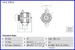 BOSCH Alternator for Toyota Avensis D-4D 1ADFTV 2.0 (03/2006-03/2008) Genuine