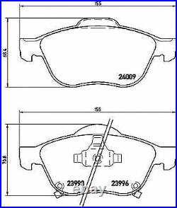 BREMBO FRONT + REAR Axle BRAKE PADS SET for TOYOTA AVENSIS 2.0 D4D 1999-2003