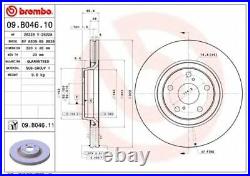 BREMBO FRONT + REAR DISCS + PADS for TOYOTA AVENSIS Estate 2.2 D4D 2009-on