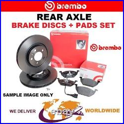 BREMBO Rear Axle BRAKE DISCS + PADS SET for TOYOTA AVENSIS 2.2 D4D 2005-2008