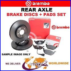 BREMBO Rear Axle BRAKE DISCS + PADS SET for TOYOTA AVENSIS Sal. 2.2 D4D 2008-on