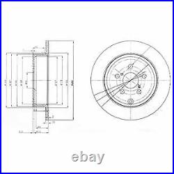 Delphi Rear Axle BRAKE DISCS + PADS for TOYOTA AVENSIS Combi 2.0 D4D 2003-2008