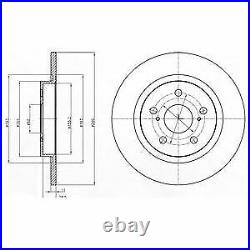 Delphi Rear Axle BRAKE DISCS + PADS for TOYOTA AVENSIS Estate 2.2 D4D 2009-on