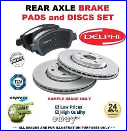 Delphi Rear Axle BRAKE DISCS + PADS for TOYOTA AVENSIS Saloon 2.0 D4D 2008-on