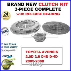 FOR TOYOTA AVENSIS 2.0D 2.0 D4D D-4D 2000-2008 BRAND NEW 3PC CLUTCH KIT with BRG