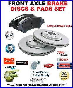 FRONT BRAKE DISCS & PADS for TOYOTA AVENSIS Estate 1.6 D4D (WWT270) 2015-2018