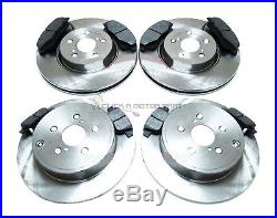 FRONT & REAR BRAKE DISCS AND PADS FOR TOYOTA AVENSIS 2.0 D4D 2.0 VVTi ESTATE