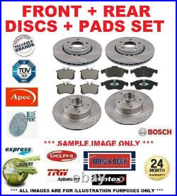 FRONT + REAR BRAKE DISCS and PADS for TOYOTA AVENSIS 2.0 D4D (CDT220) 1999-2003