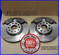 For Toyota Avensis 2.0 D-4d 2009 Drilled Grooved Front Discs 295mm & Pads
