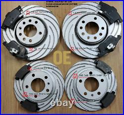For Toyota Avensis 2.0 D-4d 2009 Grooved Coated Front & Rear Brake Discs & Pads