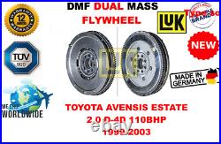 For Toyota Avensis Estate 2.0 D-4d 110bhp 1999-2003 New Dual Mass Dmf Flywheel