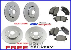 Front And Rear Brake Discs And Pads For Toyota Avensis 1.6 1.8 2.0 D4d 2009-2013