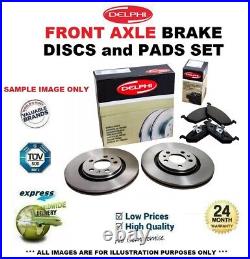 Front Axle BRAKE DISCS + BRAKE PADS SET for TOYOTA AVENSIS Est 2.2 D4D 2009-on
