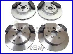 Front & Rear Brake Discs And Pads For Toyota Avensis 2.0 D4d T2 2003-2008 Mintex