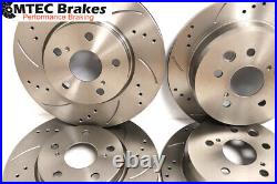 Front Rear Brake Discs and Pads For Avensis Tourer 2.0D-4D 03-08 Drilled Grooved