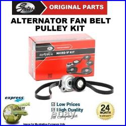 GATES FAN BELT PULLEY KIT for TOYOTA AVENSIS Saloon 2.0 D4D 2006-2008