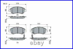 Genuine BOSCH Front Brake Pad Set for Toyota Avensis D-4D D-CAT 2.0 (4/03-11/08)