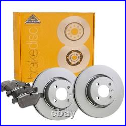 Genuine NAP Front Brake Discs & Pad Set for Toyota Avensis D-4D 1.6 (5/15-12/18)