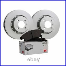 Genuine NK Front Brake Discs & Pad Set for Toyota Avensis D-4D 2.0 (1/09-4/16)