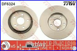 Genuine TRW Rear Pair of Brake Discs for Toyota Avensis D-4D 2.2 (2/09-10/18)