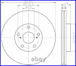 MINTEX Front Axle BRAKE DISCS + PADS SET for TOYOTA AVENSIS 2.2 D4D 2005-2008