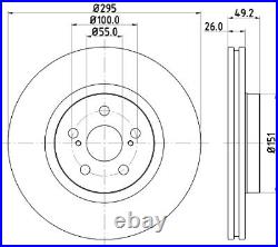 MINTEX Front BRAKE DISCS + PADS SET for TOYOTA AVENSIS Saloon 2.0 D4D 2006-2008