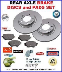 REAR AXLE DISCS and PADS for TOYOTA AVENSIS Saloon 2.2 D4D (ADT271) 2008-2018