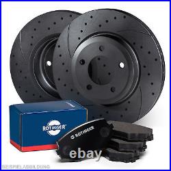 Rotinger Performance Brake Discs + Front Pads for Toyota Avensis 2.2 D-4D