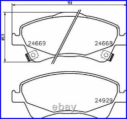 TEXTAR FRONT + REAR BRAKE PADS SET for TOYOTA AVENSIS Estate 2.0 D4D 2011-on