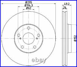 TEXTAR Front Axle BRAKE DISCS + PADS for TOYOTA AVENSIS Estate 1.6 D4D 2015-on