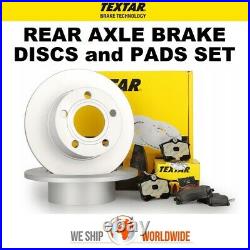 TEXTAR Rear Axle BRAKE DISCS + PADS for TOYOTA AVENSIS Estate 2.0 D4D 2009-on