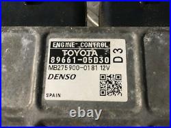 TOYOTA Avensis 2010 2011 2.0 D4D Diesel Engine Ecu 89661-05D30 / MB275900-0181