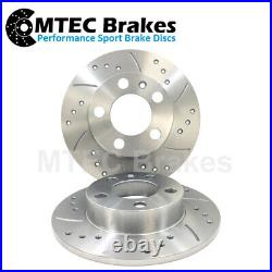 Toyota Avensis 2.0D-4D 00-01 Rear Brake Discs & Pads Drilled Grooved
