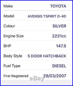 Toyota Avensis 2.2 D4d Diesel Engine Code 2ad 108k 148 Bhp 03-08