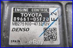 Toyota Avensis 2011 Manual 2.0 D4d Ecu Kit 89661-05f20 82730-05680 89783-05030