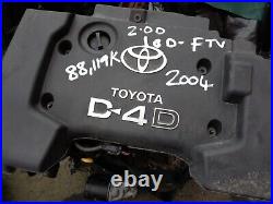 Toyota Corolla 2.0 D4d Diesel Engine 1cd-ftv 88,119k 2002 2006 Avensis