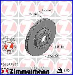 X2 Pcs Front Brake Disc Rotos X2 Pcs Set 590.2581.20 Zimmermann I